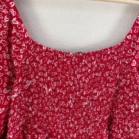 Loft Womens Plus 16 Heart Cinched Sweetheart Neck Blouse Shirt Top - Picture 12 of 12